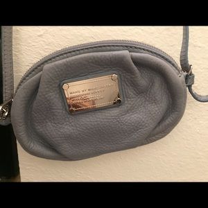Marc by Marc jacobs robin blue leather cross body round mini bag